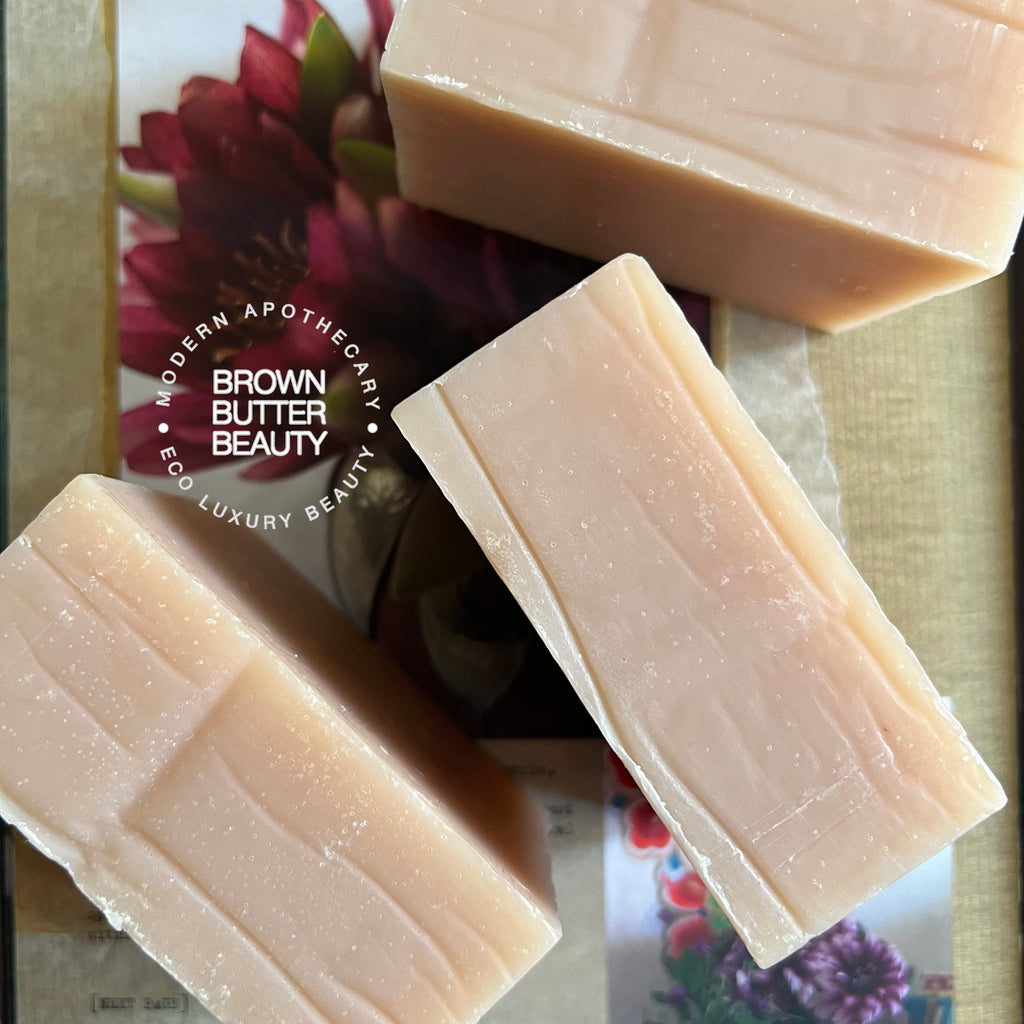 Three rose neroli bars of soap 