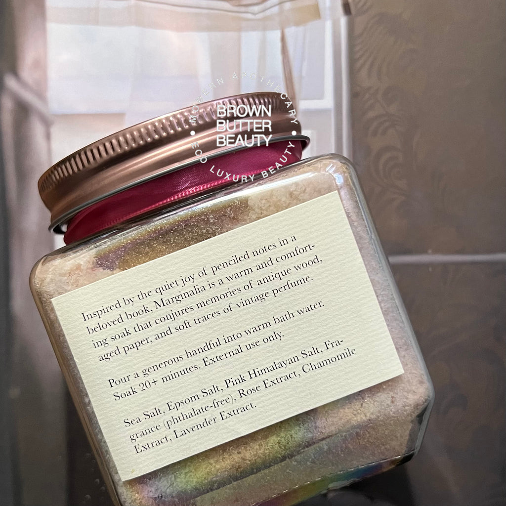 old book scented perfume bath salts