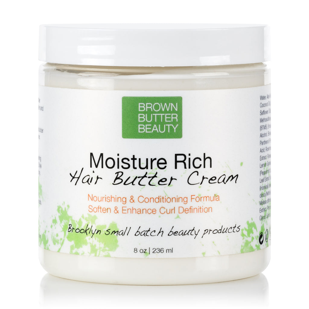 Heavy Cream Hair Moisturizer for Dry Damaged Curly Textured Coily Natural Hair by Brown Butter Beauty